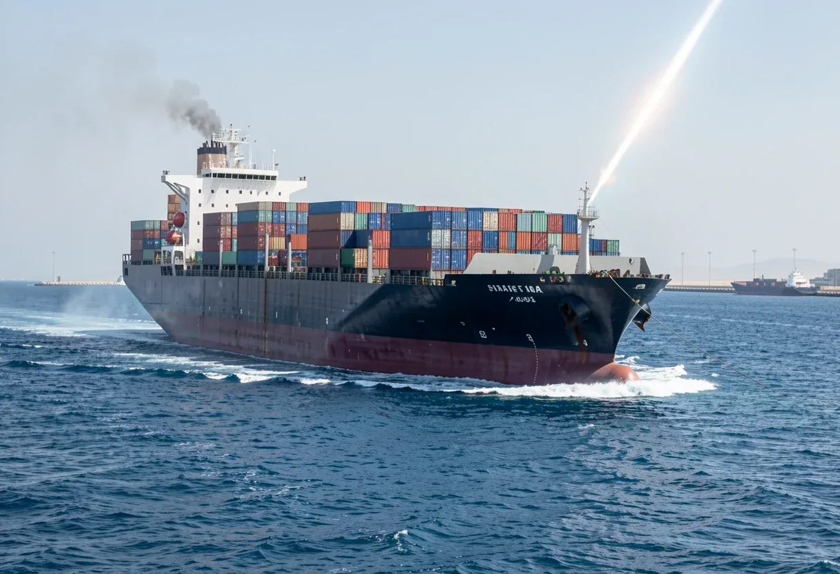 Container ship hit by projectile sinks in Strait of Hormuz, Singapore says - BBC