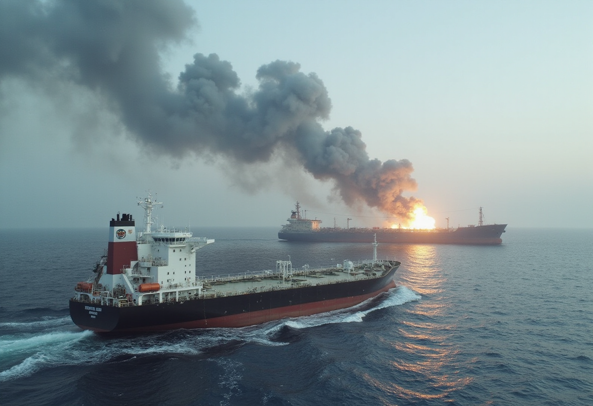 Fresh attacks hit Hormuz tanker and Saudi oil gateway