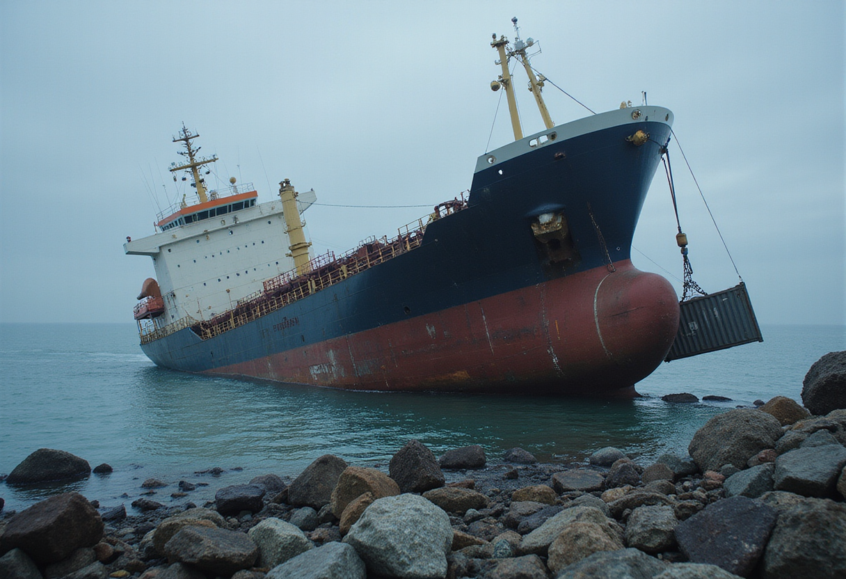 Container ship sinks after hitting mine in Strait of Hormuz, Iran's Guards claim - The Independent